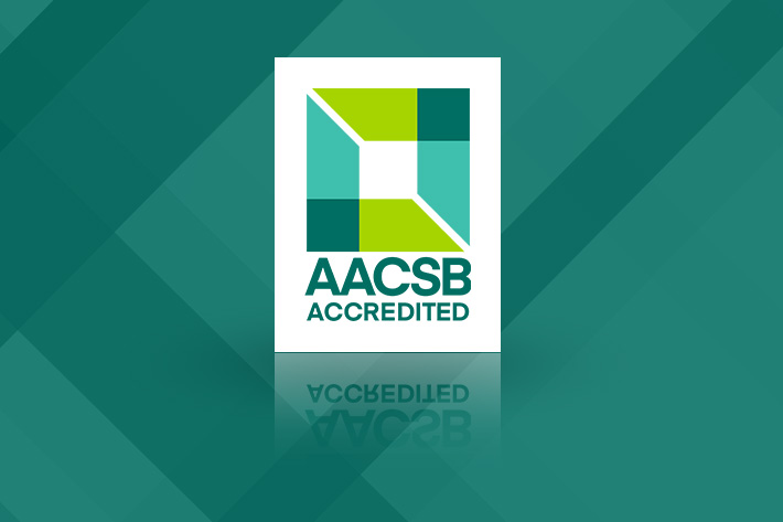 Online MBA from an AACSB accredited school badge